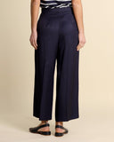 Pantaloni in viscosa e lino