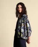 Kurzer Kimono aus Köperstoff