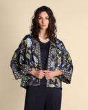 Kurzer Kimono aus Köperstoff