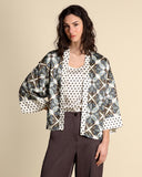 Short twill kimono