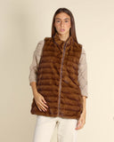Gilet in tessuto effetto pelliccia