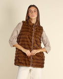 Gilet in tessuto effetto pelliccia