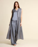 Gilet lungo in georgette