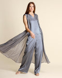 Gilet lungo in georgette