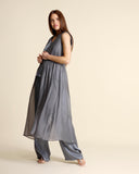 Gilet lungo in georgette