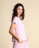 Silk blend crepe blouse