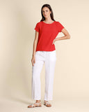 Blusa in crepe di misto seta