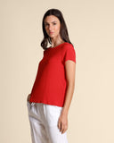Blusa in crepe di misto seta