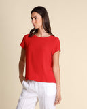 Blusa in crepe di misto seta