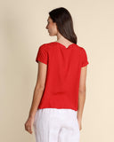 Blusa in crepe di misto seta