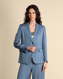 Viscose and linen twill jacket