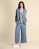 Viscose and linen twill jacket
