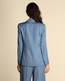 Giacca in twill di viscosa e lino