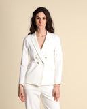 Double-breasted jersey jacket