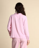 Silk blend crepe shirt