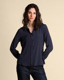 Camicia in crepe di misto seta