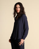 Camicia in crepe di misto seta