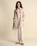 Stretch cotton trench coat