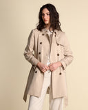Stretch cotton trench coat