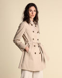 Stretch cotton trench coat