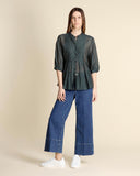 Camicia in mussola di cotone e seta