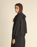 Jersey hooded jacket