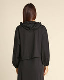 Jersey hooded jacket