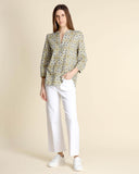 Blusa in mussola stampata