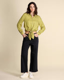 Five-pocket jeans in viscose, cotton and stretch lyocell