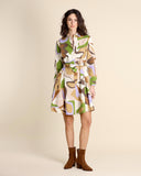 Printed poplin dress