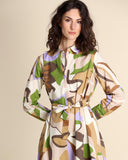 Printed poplin dress