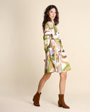 Printed poplin dress