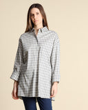 Camicia lunga in popeline