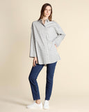 Camicia lunga in popeline