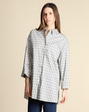 Camicia lunga in popeline