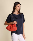 Clutch in rafia
