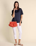 Clutch in rafia