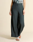 Pantaloni in viscosa e lino
