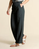 Pantaloni in viscosa e lino