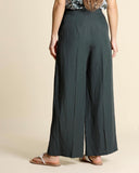 Pantaloni in viscosa e lino