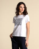 Baumwoll-T-Shirt mit Aufdruck