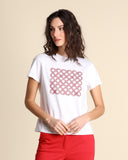 T shirt in cotone con stampa