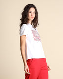 T shirt in cotone con stampa