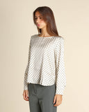 Blusa in twill stampato