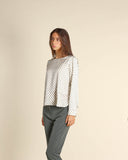 Blusa in twill stampato