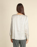 Blusa in twill stampato