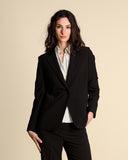 Jacket in flowing fabric