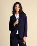 Jacket in flowing fabric