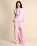 Viscose blend suit with lamé