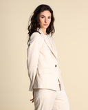 Viscose blend jacket with lamé